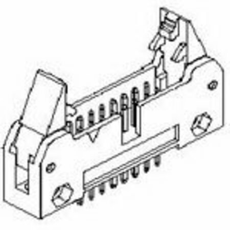 MOLEX Board Connector, 20 Contact(S), 2 Row(S), Male, Straight, 0.1 Inch Pitch, Solder Terminal, Eject 905711201